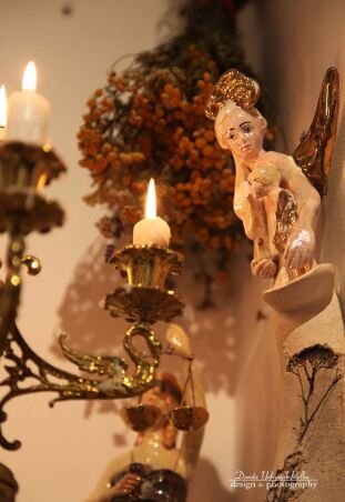 ANIOŁ  TURMALINOWY OPIEKUN Z PTASZKIEM