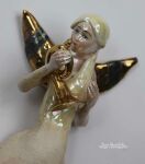 ANIOŁ TURMALINOWY ZE ZŁOTĄ TRĄBKĄ