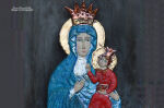 CZARNA MADONNA Z TRZEMA LAMPKAMI