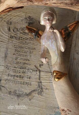 ANIOŁ TURMALINOWY ZE ZŁOTYM SERCEM