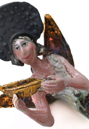 ANIOŁ ZŁOTOSKRZYDŁY ZE ZŁOTYM PIÓRKIEM