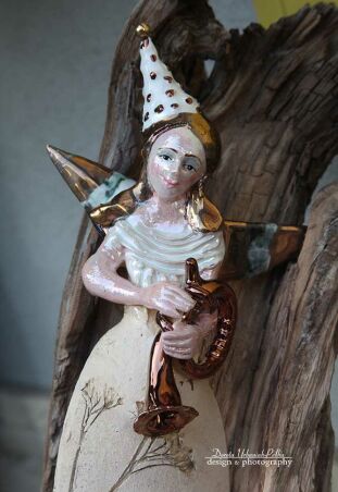 ANIOŁ  TURMALINOWY  ZŁOTOWŁOSY WENECKI