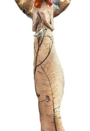 ANIOŁ TURMALINOWY Z NIEBIESKIM PTASZKIEM