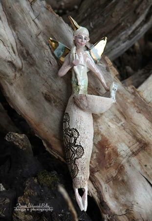 ANIOŁ  TURMALINOWY - ŚWIECZNIK Z KOTEM