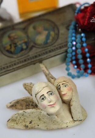 GŁÓWKI ANIELSKIE PODWÓJNE  NA ŚCIANĘ 