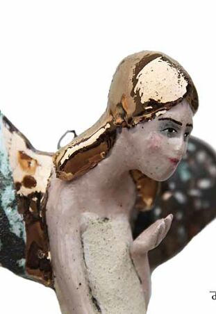 ANIOŁ TURMALINOWY   ZE ZŁOTYMI WŁOSAMI