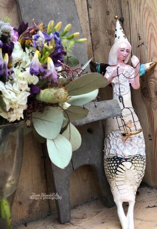 ANIOŁ  TURMALINOWY Z  KLATKĄ